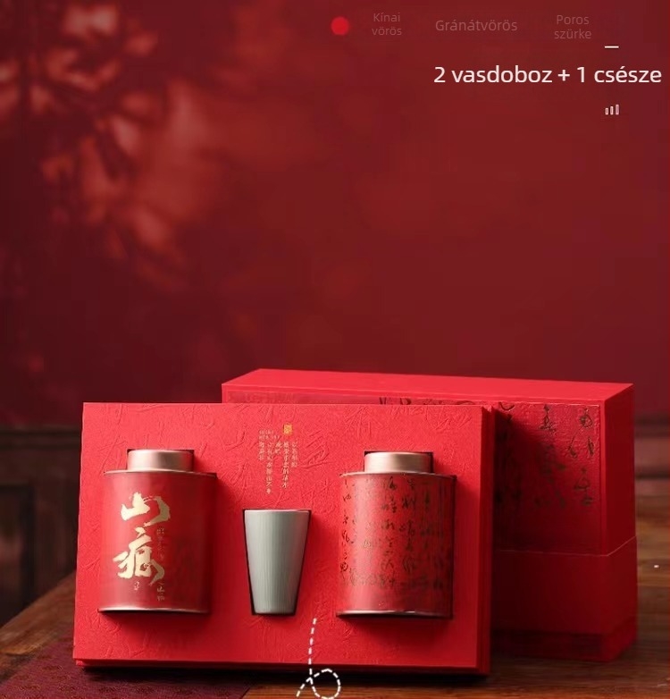 Prémium üres teás doboz rock tea számára, fekete és fehér tea számára, 250 g kapacitás