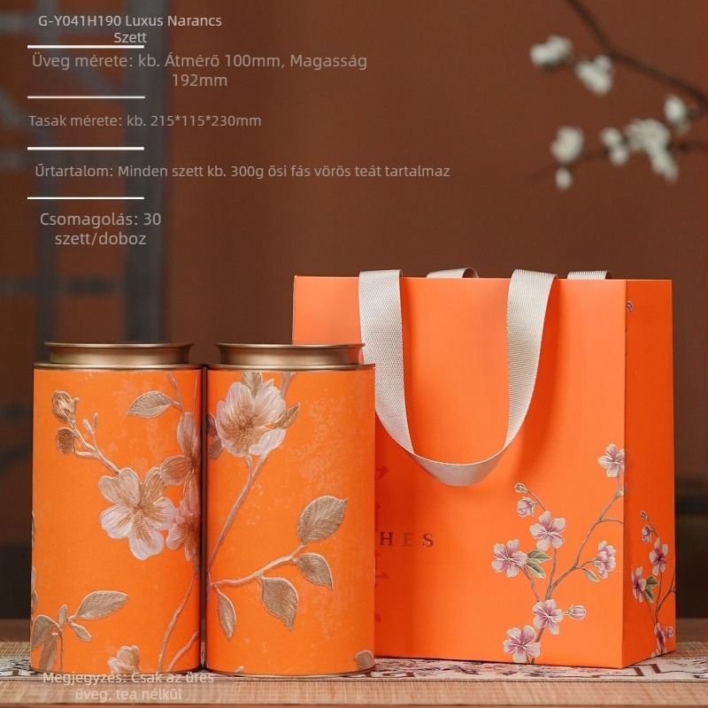 Kerek fémdobozos teás doboz, 0,5 lb kapacitású, fekete, zöld és jázmin tea számára, üres ajándékdoboz