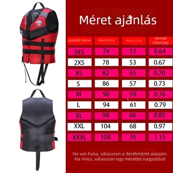 Gyermek mentőmellény nagy felhajtóerővel, csónakázáshoz és snorkelzéshez
