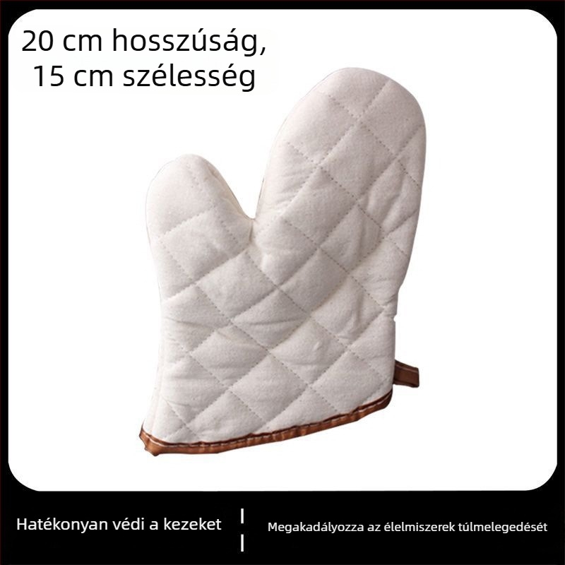 Hőálló kesztyű sütéshez és grillhez, vastag szigeteléssel, konyhában, sütőben és mikrohullámú sütőben