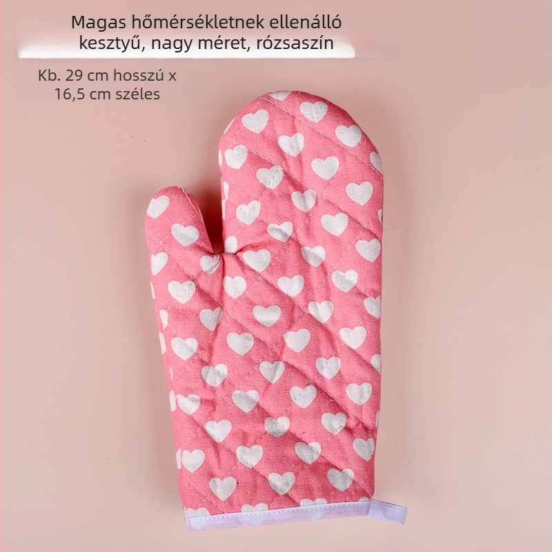 Hőálló kesztyű sütéshez és grillhez, vastag szigeteléssel, konyhában, sütőben és mikrohullámú sütőben
