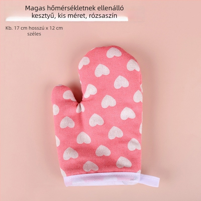 Hőálló kesztyű sütéshez és grillhez, vastag szigeteléssel, konyhában, sütőben és mikrohullámú sütőben