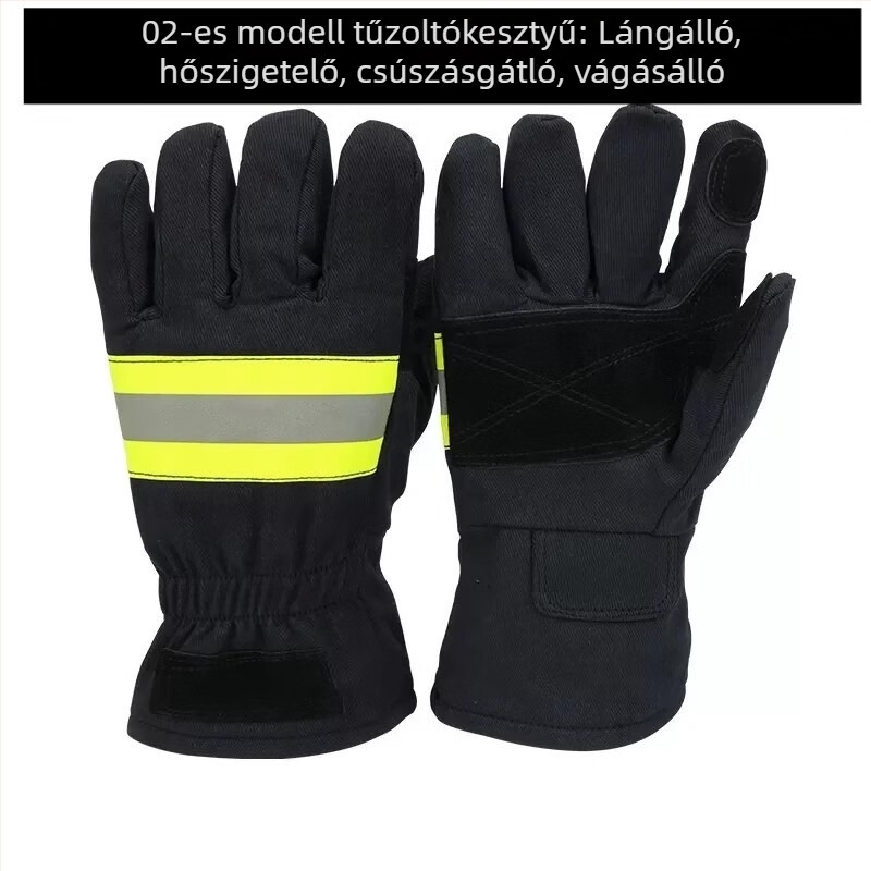 Yianlong tűzoltó kesztyűk, 3C tanúsítvány, lángálló, hőszigetelés, kopásálló, edzési kesztyűk