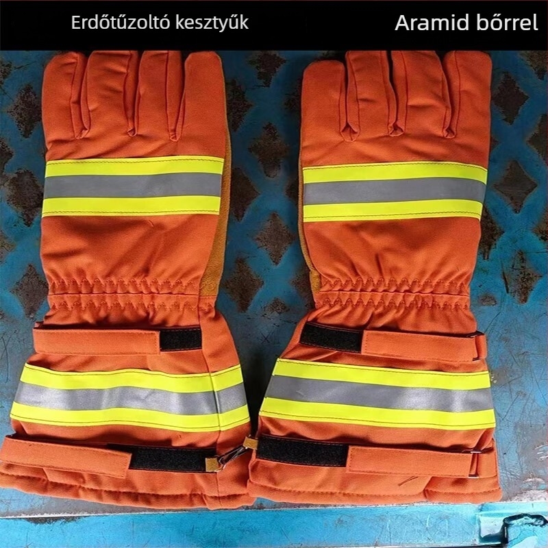 Yianlong tűzoltó kesztyűk, 3C tanúsítvány, lángálló, hőszigetelés, kopásálló, edzési kesztyűk