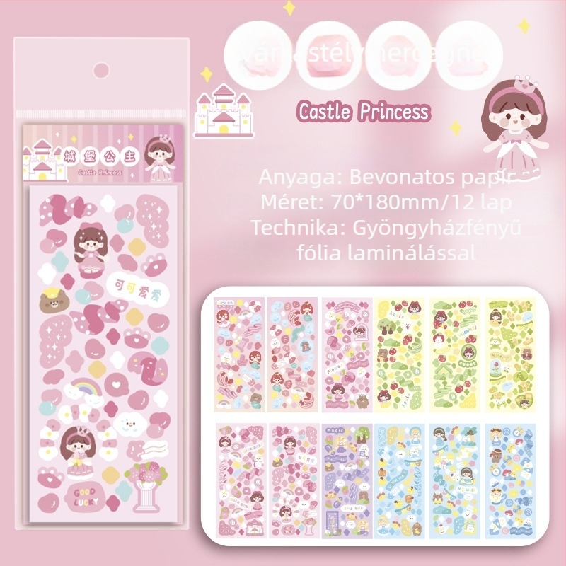 Goo Card matricák készlet – Koreai stílusú tervezőnapló matricák, lézeres kivágású, aranyos, kiváló minőségű dizájnok