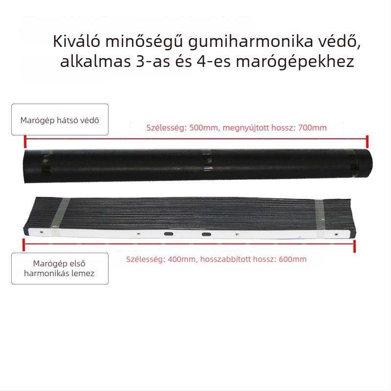 Gumírozott accordion panellel ellátott toronyfúró gép védőburkolat, pajzs a szilánkok és kábelrögzítő klipsz