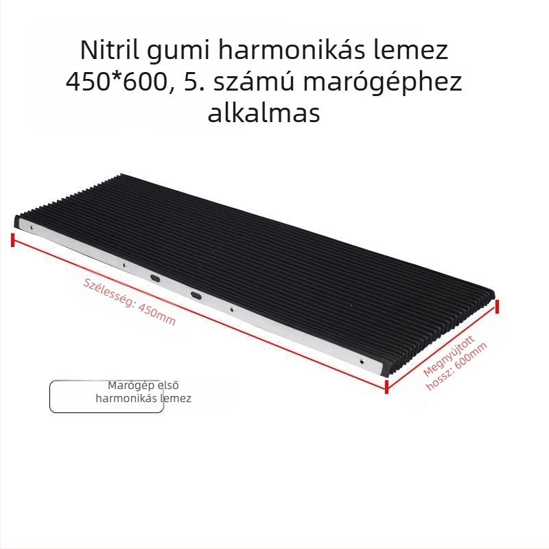 Gumírozott accordion panellel ellátott toronyfúró gép védőburkolat, pajzs a szilánkok és kábelrögzítő klipsz