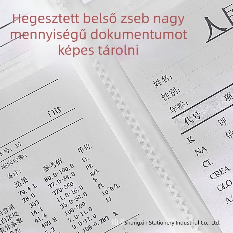 Terhességi és prenatális nyilvántartások rendezője – A4/A5 méretű mappa, ultrahangos jelentések tárolása