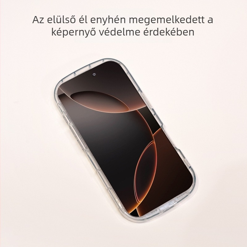Gradient ovális tok Apple iPhone 16 Pro Max‑hoz – lila, pánttal, ütésálló, mágneses zárás, 16-os sorozat