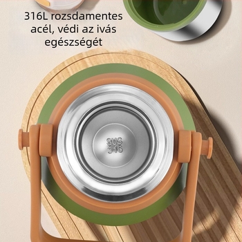 316 rozsdamentes acél termosz bögré teinfúziós rekesszel és tea szeparációs rekeszével, nagy kapacitású, kültéri hordozható fogantyúval és hőmérséklet kijelzővel