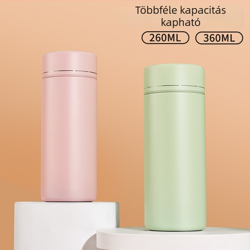 Kompakt hőszigetelt termosz nők számára, hordozható zsebméretű pohár 316L rozsdamentes acélból
