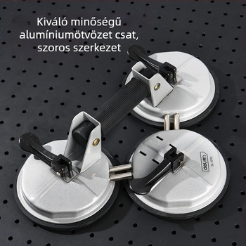 Erőteljes üveg vákuumos szívófej nehéz csempeberakáshoz — padló- és autóburkolólapok, eszköz egy-, kettő- vagy három-karom fogással