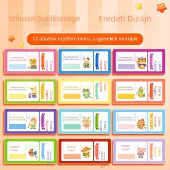 A gyerekek jó szokásait jutalmazó kártyakészlet tanári jóváhagyott kívánságkártyákkal