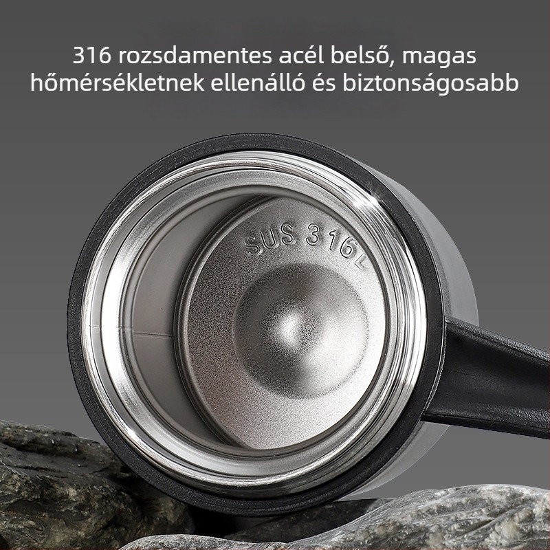 Férfiak számára készült termosz hőmérséklet-kijelzővel, 316-os rozsdamentes acélból, nagy kapacitású, tea rekesz, iroda és otthon