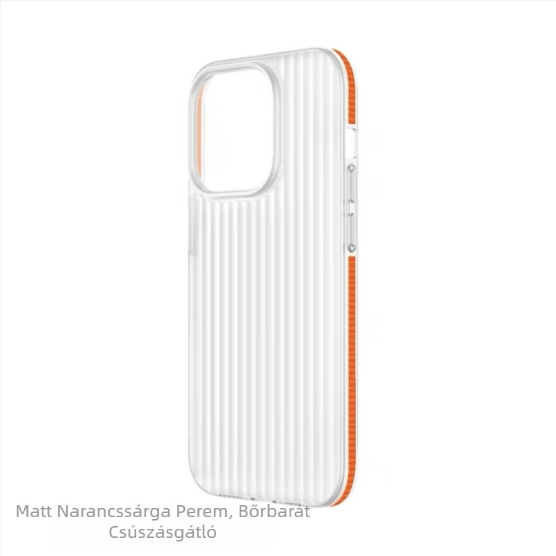 Hullámos tapintású matt felületű mágneses merev tok iPhone 17 és iPhone 16 Pro Max modellhez, minimalist dizájn.
