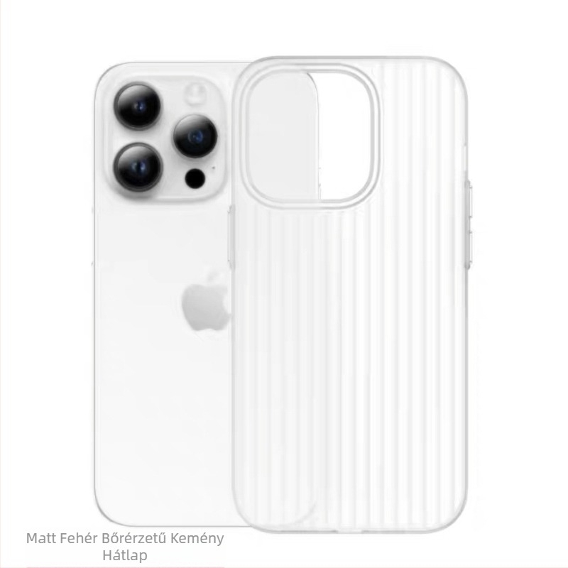 Hullámos tapintású matt felületű mágneses merev tok iPhone 17 és iPhone 16 Pro Max modellhez, minimalist dizájn.