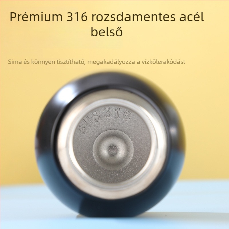 316 rozsdamentes acél mini termosz pohár, aranyos dizájn, diákoknak, hordozható zsebméretű, kültéri használatra