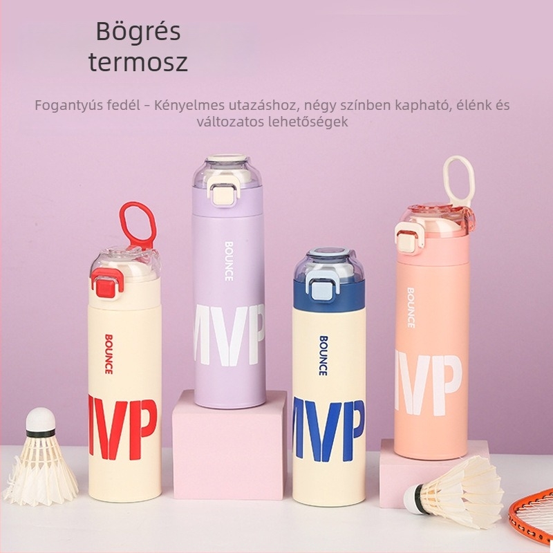316 rozsdamentes acél szigetelt termosz fogantyúval – hordozható kültéri nagy kapacitású sport termosz