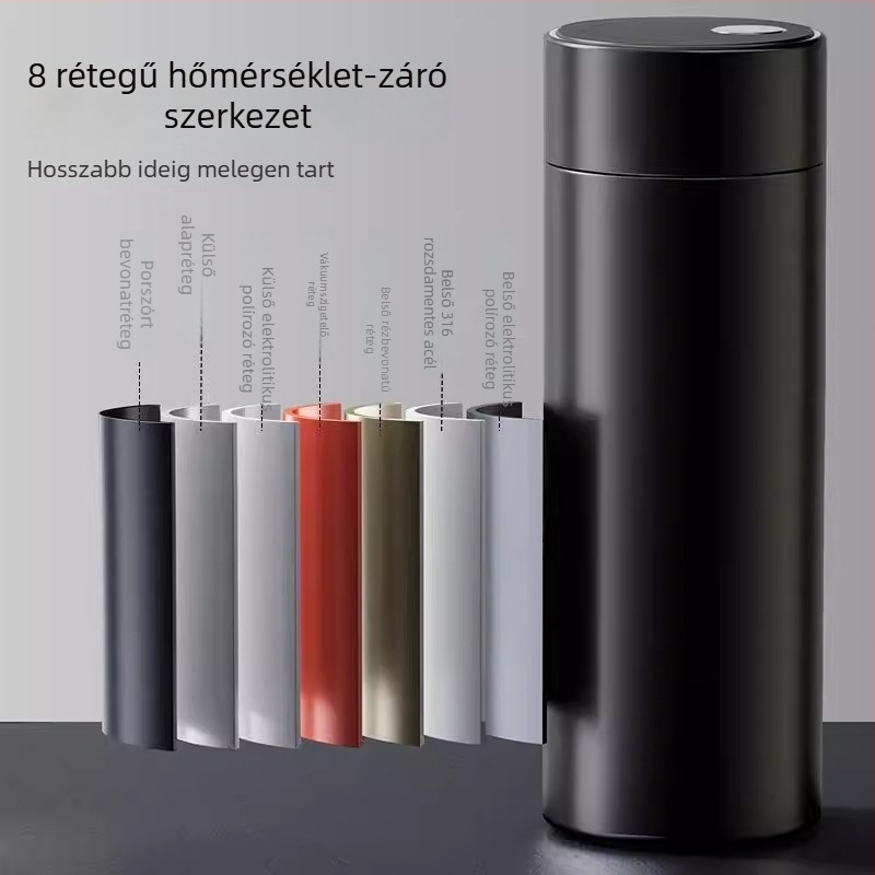 316 rozsdamentes acél mágneses termosz tea szeparációval, autóba és irodába, könnyen nyitható fedél