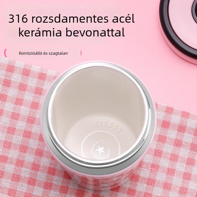Női minimalist termosz pohár nagy kapacitású, hordozható szívószálal, 2024-es modell