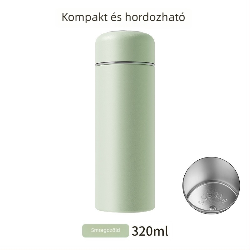 Minimalista mini termosz 316 rozsdamentes acélból, hordozható kis méretű ivóedény, személyre szabható ajándék