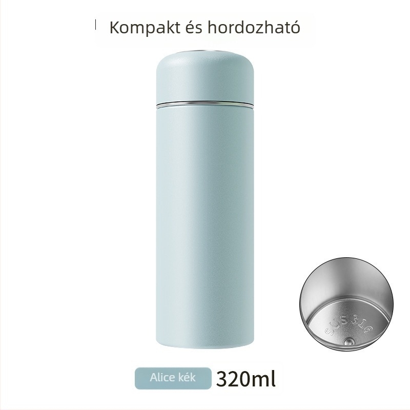 Minimalista mini termosz 316 rozsdamentes acélból, hordozható kis méretű ivóedény, személyre szabható ajándék