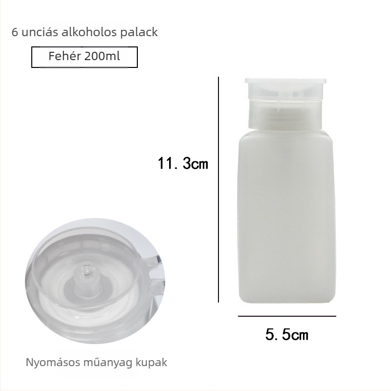 Nyomásra nyitható műanyag flakon oldószerekhez, ipari minőségű, szivárgásmentes, lemezek tisztítására