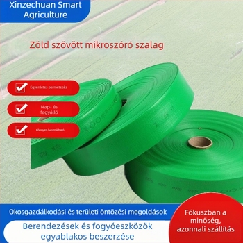 Megvastagított zöld szövött mikroszóróöv – tájépítéshez és mezőgazdasági öntözéshez, nagy nyomású öntözőöv