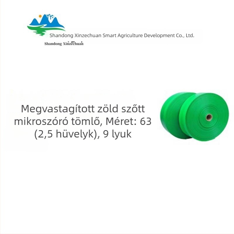 Megvastagított zöld szövött mikroszóróöv – tájépítéshez és mezőgazdasági öntözéshez, nagy nyomású öntözőöv