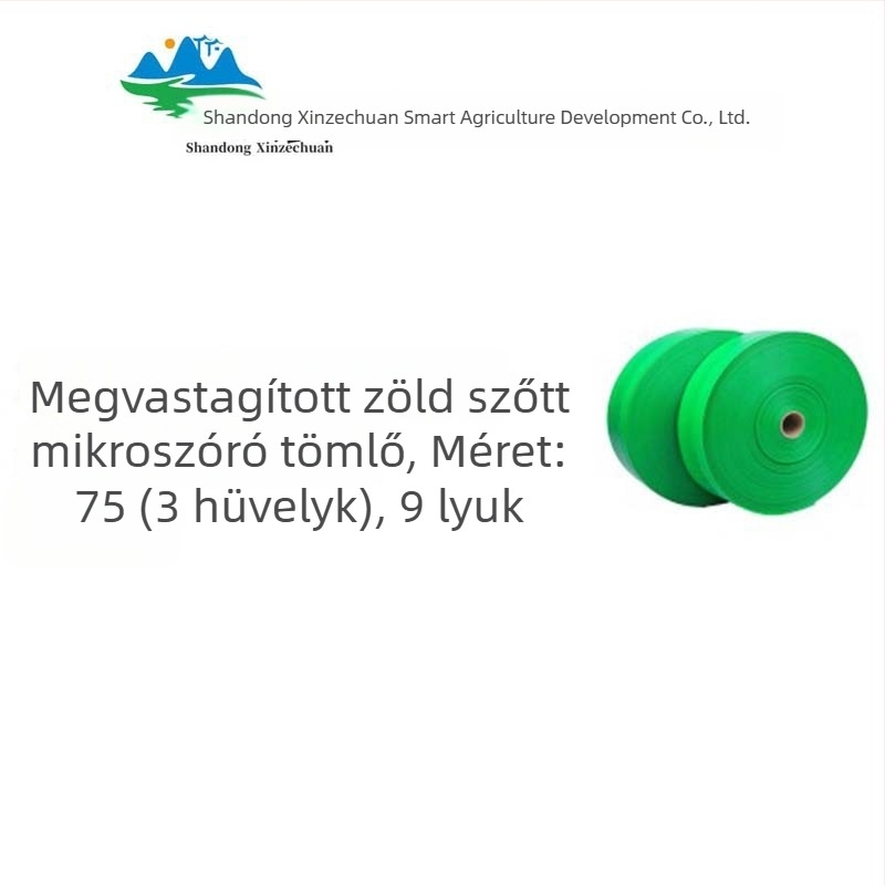 Megvastagított zöld szövött mikroszóróöv – tájépítéshez és mezőgazdasági öntözéshez, nagy nyomású öntözőöv