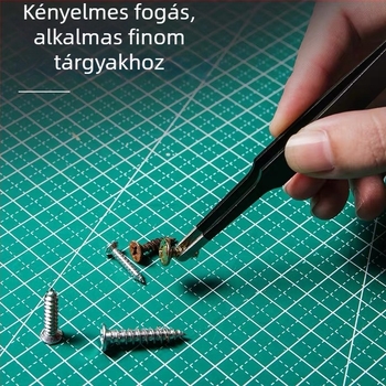 Deli rozsdamentes acél csipesz készlet ferde hegyeivel, vékony csúcsokkal, anti-magnetikus, kis klipszek, javító eszközök