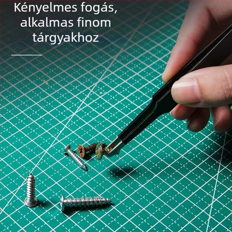 Deli rozsdamentes acél csipesz készlet ferde hegyeivel, vékony csúcsokkal, anti-magnetikus, kis klipszek, javító eszközök