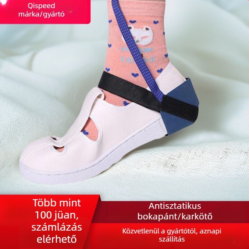 Antisztatikus bokaöv gumiból, elektronikai gyártáshoz