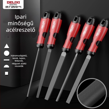 Delixi kerek reszelő készlet fémhez és fához – ipari minőségű csiszolóeszközök magas széntartalmú acélból