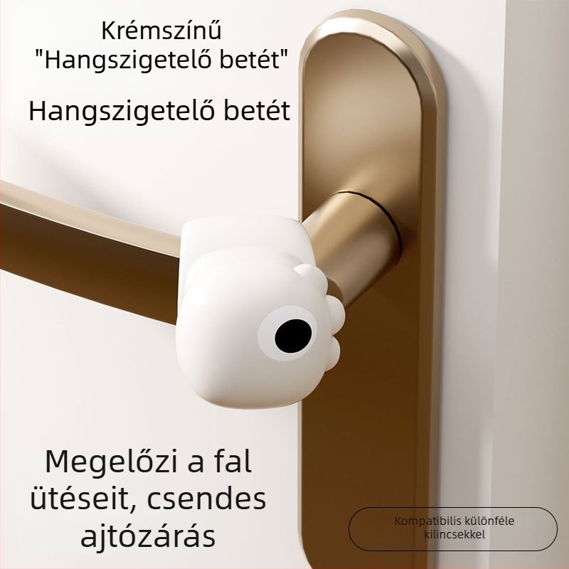 Dinó témájú gyerekeknek készült szilikon kilincsvédő készlet, három darab, ütés elleni és statikus elleni védelem, halk működés