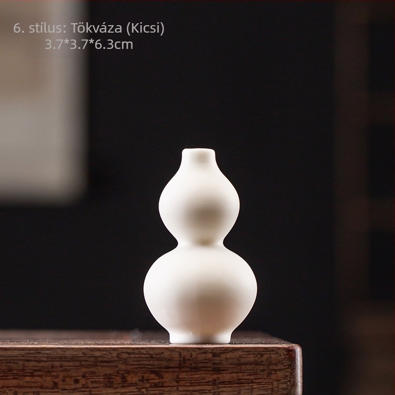 Fehér porcelánból készült Guanyin‑üveg – kerámi dekoráció otthonra hidroponikus növényekhez és száraz virágokhoz, asztali dísz a nappaliba