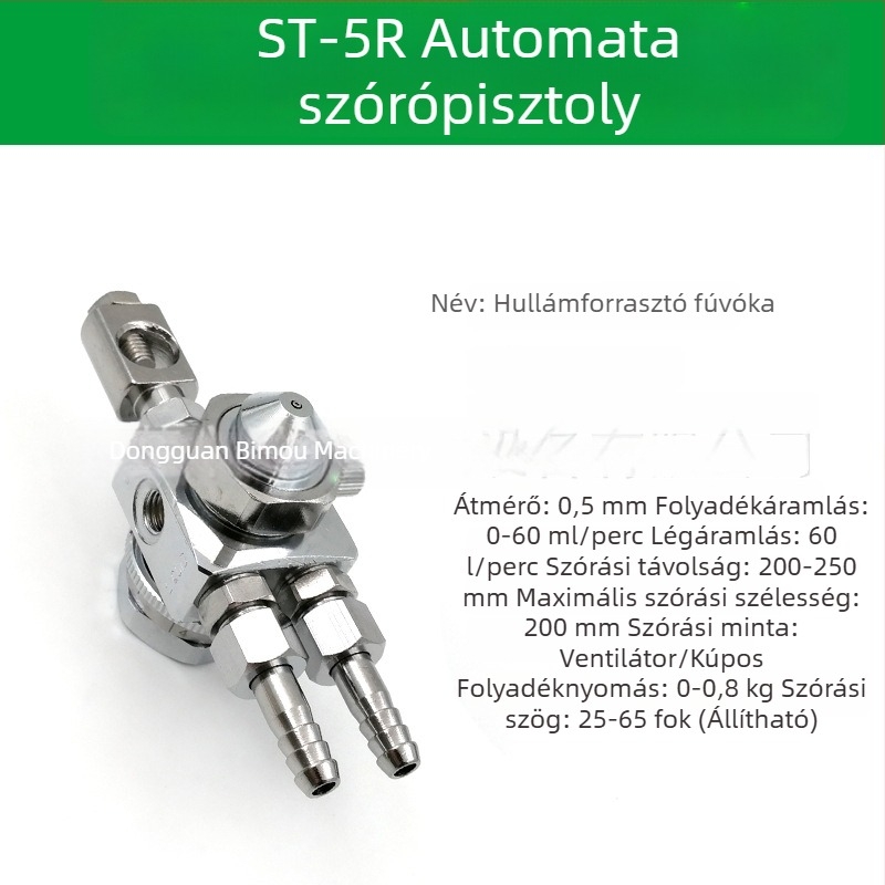 ST-6 szórófej automata festékszóróhoz; ST-5 pneumatikus nagy-atomizációs fej blister géphez