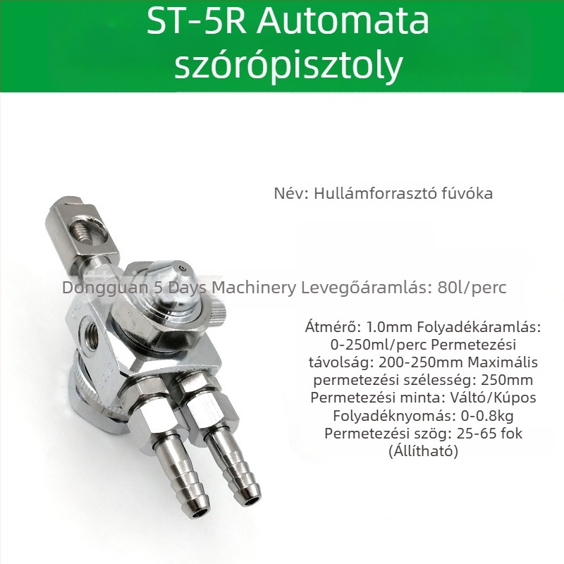 ST-6 szórófej automata festékszóróhoz; ST-5 pneumatikus nagy-atomizációs fej blister géphez