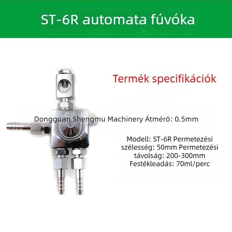 ST-6 szórófej automata festékszóróhoz; ST-5 pneumatikus nagy-atomizációs fej blister géphez