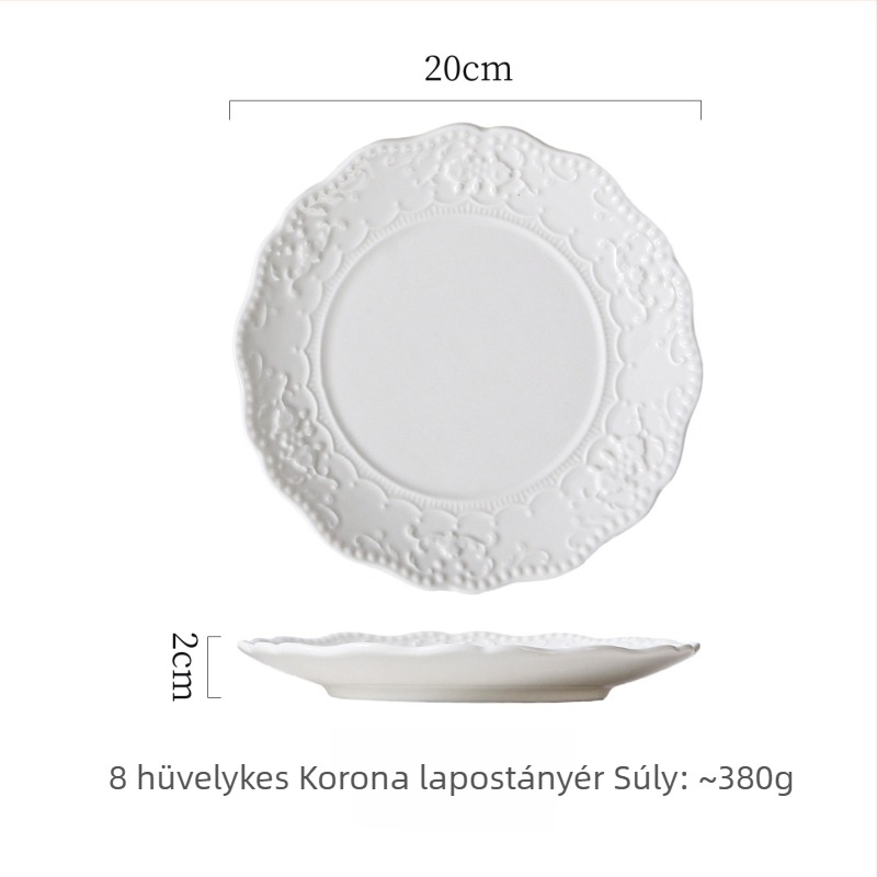 Tiszta fehér kerámia tál otthoni használatra, rizs- és leveses tál, skandináv minimalist stílusú étkészlet