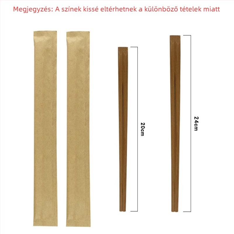 Egyszer használatos bambusz evőpálcikák és tálak, egyedi csomagolású papírzacskóban, kiszállításhoz és otthoni használathoz, karbonizált, higiénikus egy darabos készlet, esküvői