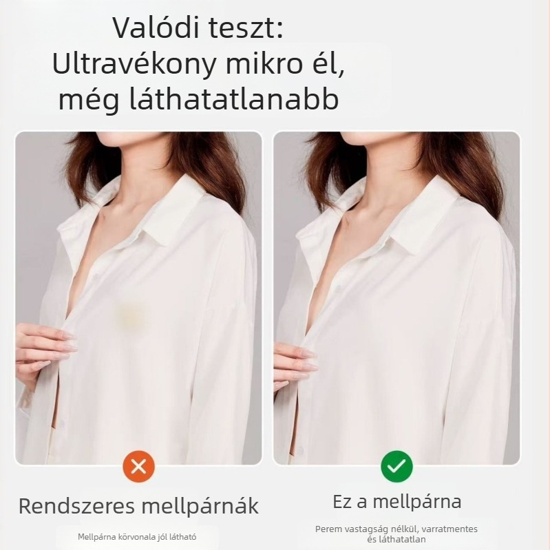 Szilikon mellfedő, láthatatlan, varrás nélküli, ultra vékony, kis méretű keblekhez, vállpántos ruhákhoz