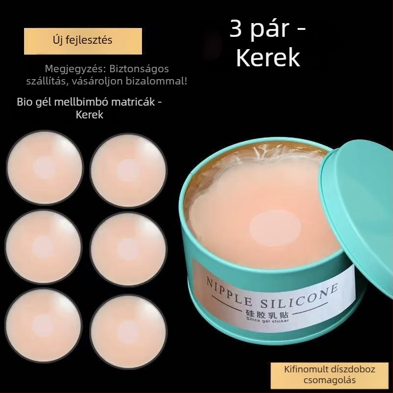 Szilikon mellfedő, láthatatlan, varrás nélküli, ultra vékony, kis méretű keblekhez, vállpántos ruhákhoz