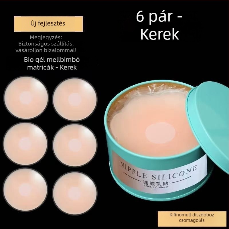 Szilikon mellfedő, láthatatlan, varrás nélküli, ultra vékony, kis méretű keblekhez, vállpántos ruhákhoz