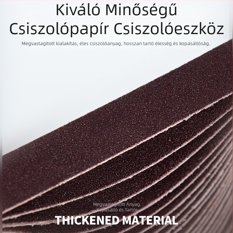 Csiszoló szalag a csiszoláshoz és polírozáshoz, barna korundum, méretek 330×10 mm és 520×20 mm, fémhez és fához