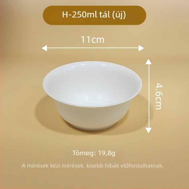 Egyedhasználatos rizshéjból készült tál, 350 ml, vastag falú, leveshez alkalmas
