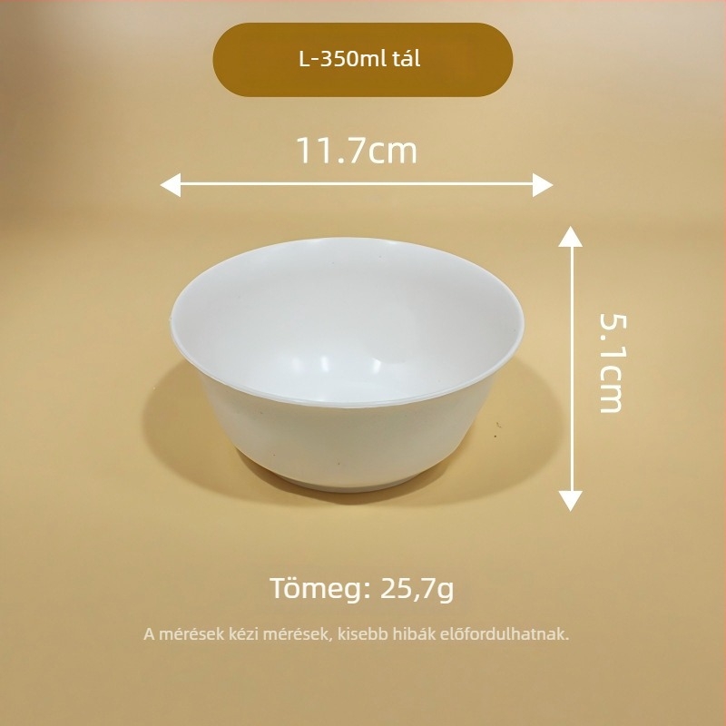 Egyedhasználatos rizshéjból készült tál, 350 ml, vastag falú, leveshez alkalmas