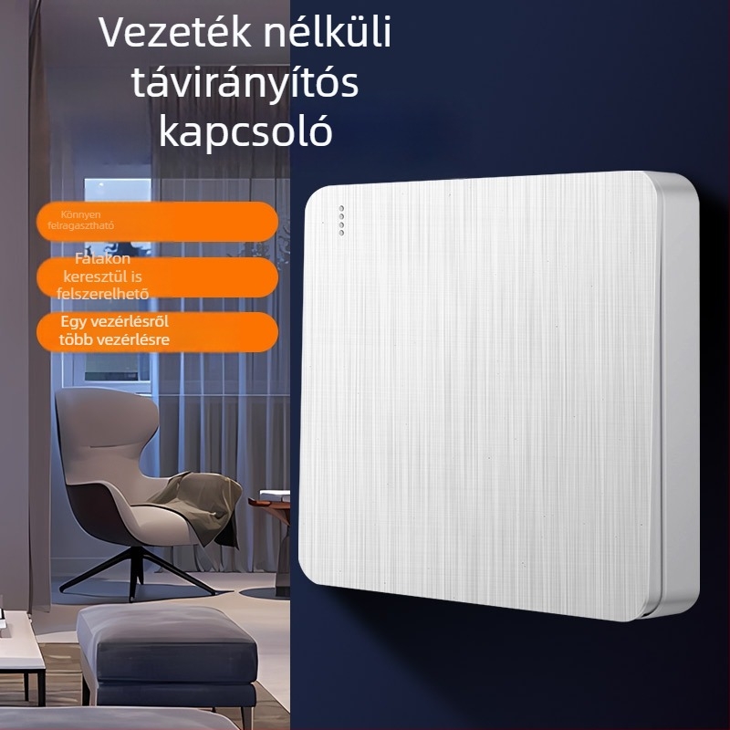 Vezeték nélküli távirányítós kapcsoló modul otthoni világítás vezérléséhez, telepítés vezeték nélkül