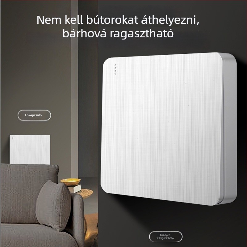 Vezeték nélküli távirányítós kapcsoló modul otthoni világítás vezérléséhez, telepítés vezeték nélkül