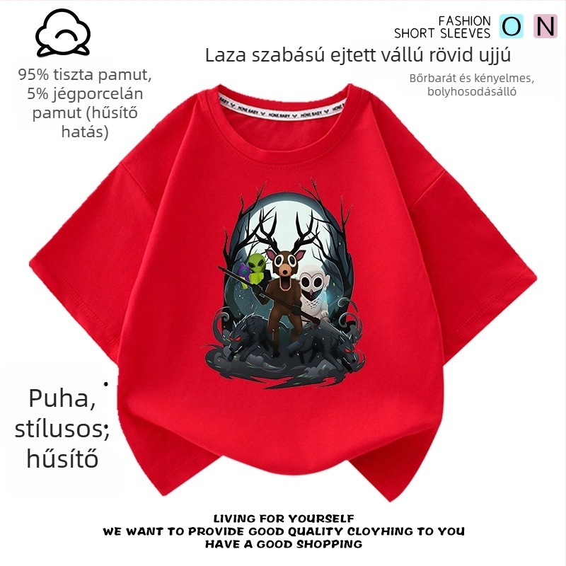 Roblox 99 Éjszaka az Erdőben – Gyerekeknek rövid ujjú pamut póló